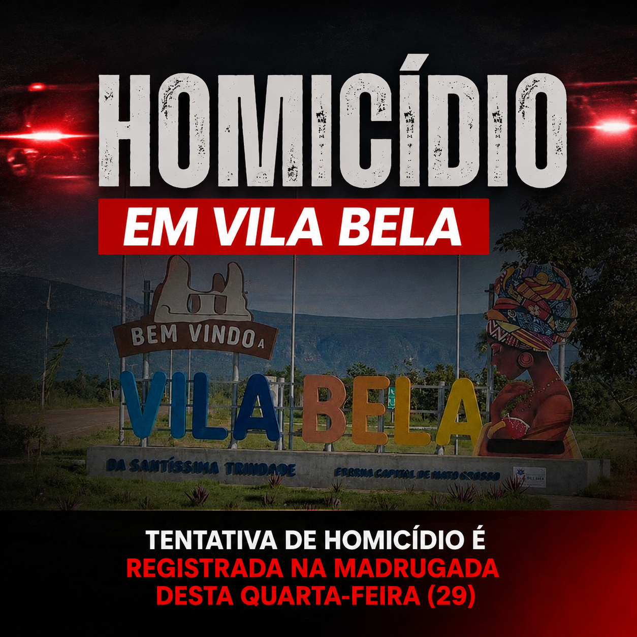 Homem é baleado e fica ferido em tentativa de homicídio em Vila Bela da Santíssima Trindade