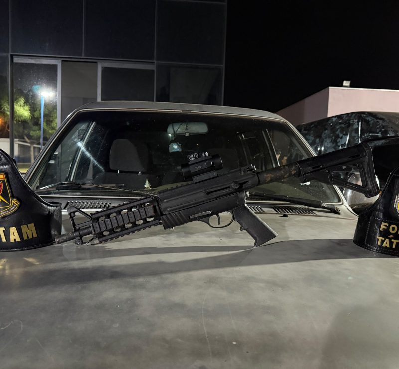 Homem é preso com submetralhadora calibre .40 durante operação em Pontes e Lacerda