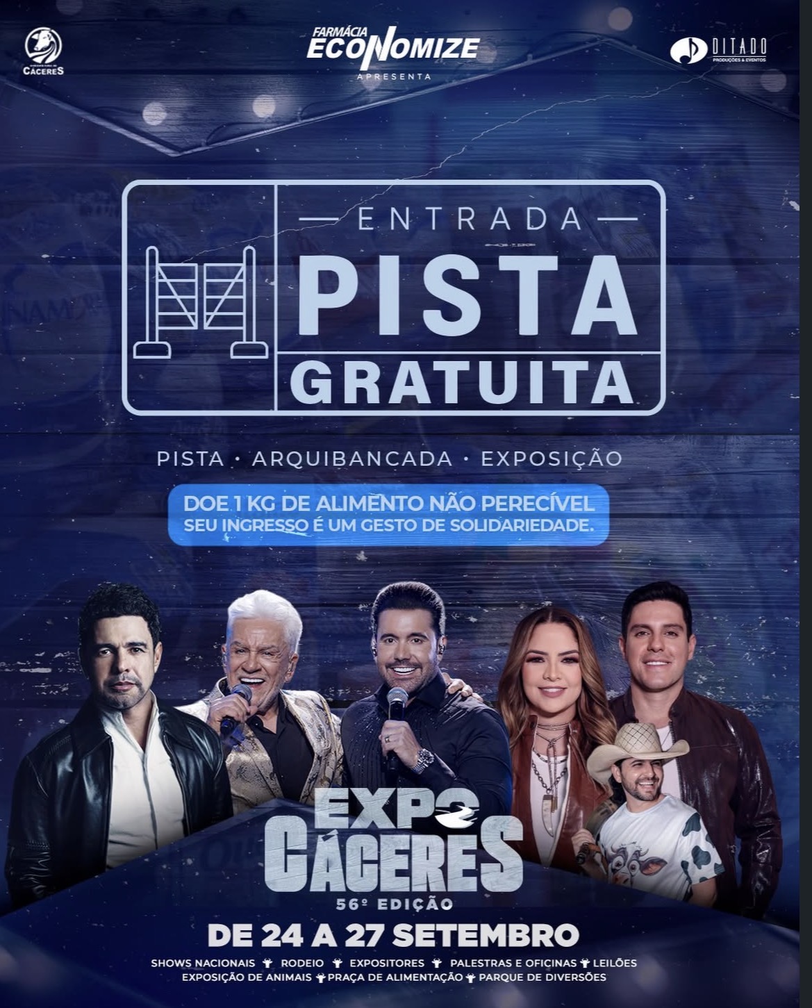 56ª EXPOCÁCERES TERÁ ENTRADA GRATUITA E GRANDES SHOWS