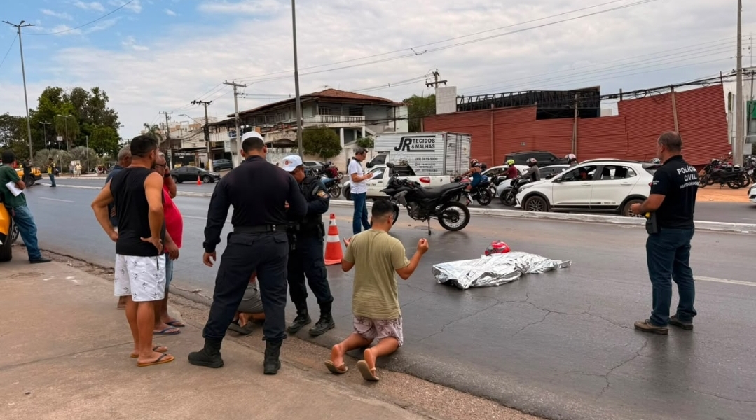 Imagens mostram momento de desespero após atropelamento com vítima fatal em Cuiabá