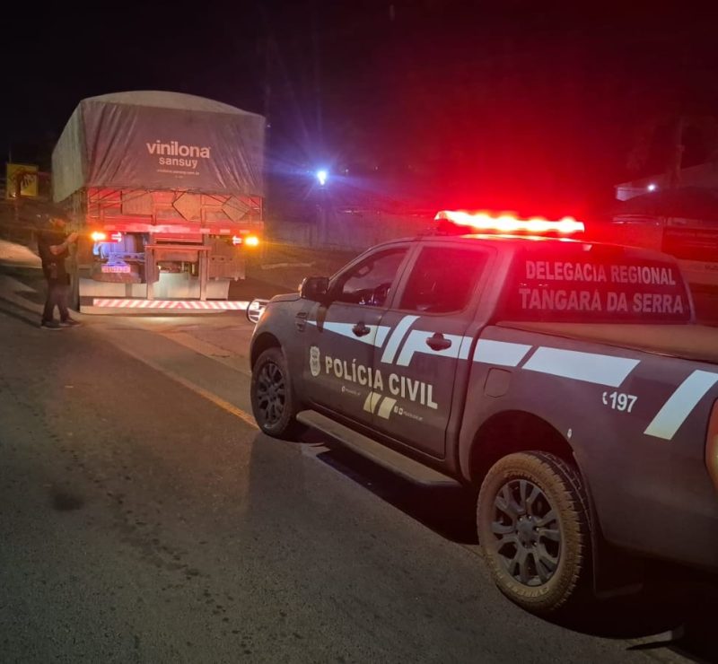 TRÁFICO DE DROGAS: Polícia Civil apreende 23 tabletes de entorpecentes escondidos em pneu de caminhão em Tangará da Serra